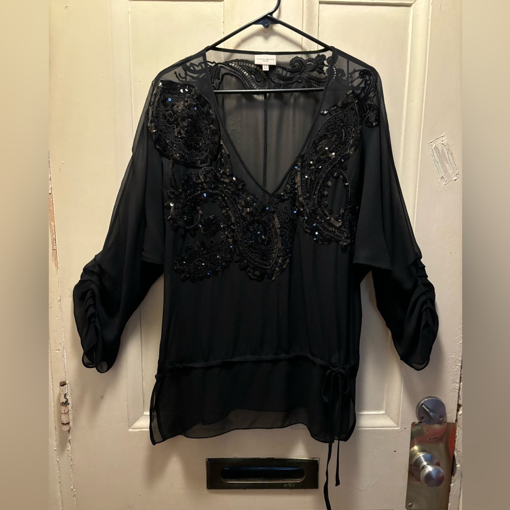 KAREN MILLEN Beautiful embroidered blouse, very good condition, size XL